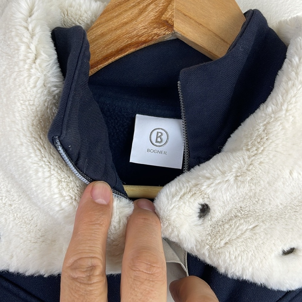Bogner Navy and White Women's Sweater As Is - Picture 2 of 13